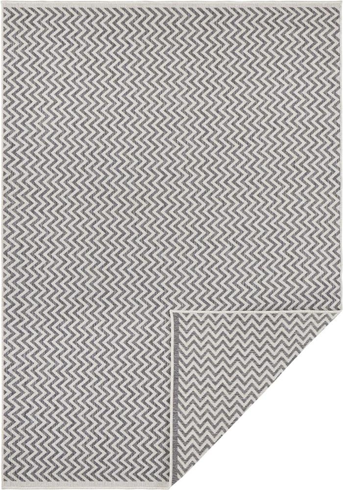 In- & Outdoor Wendeteppich Ivy Grau Creme - 80x150x0,5cm Bild 1