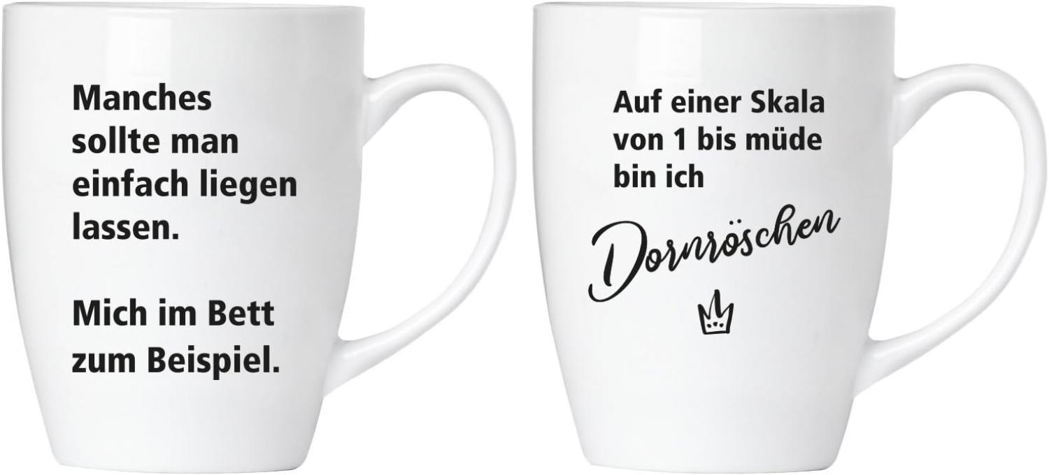 Dornröschen Tassen Set aus Keramik - Grußkarte und Geschenkpackung Bild 1