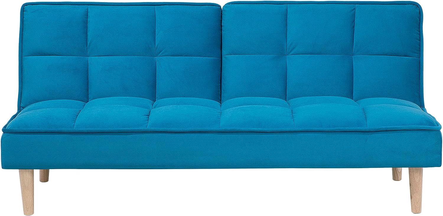 Schlafsofa 3-Sitzer Polsterbezug blau SILJAN Bild 1