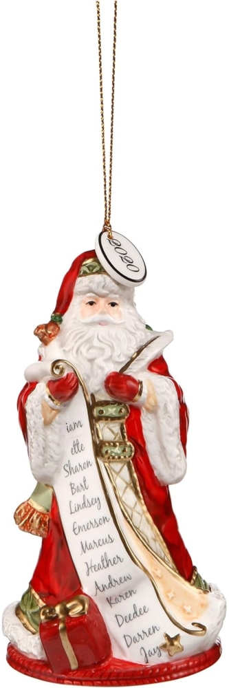 Goebel Figur Jahresglocke Santa 2020, Fitz & Floyd, Weihnachten, Steingut, Bunt, 51001321 Bild 1