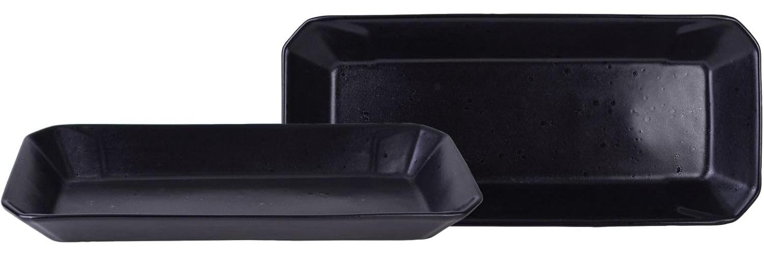 CreaTable 33959 Streat Food Streat Tray Kebab / Satay Teller, schwarz (1 Set) Bild 1