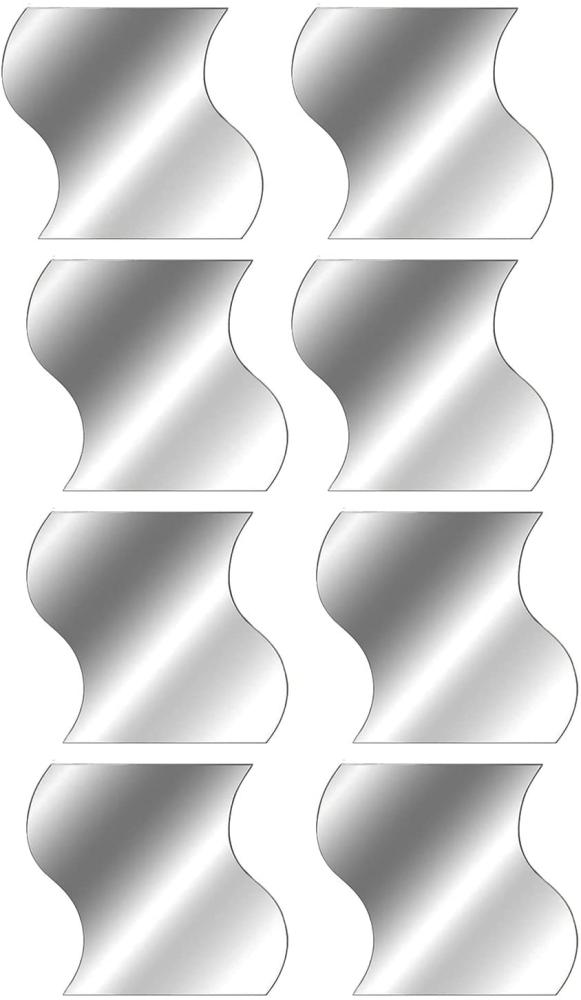 8er Spiegelfliesen Wellenform je 19,7x19,7 cm Bild 1