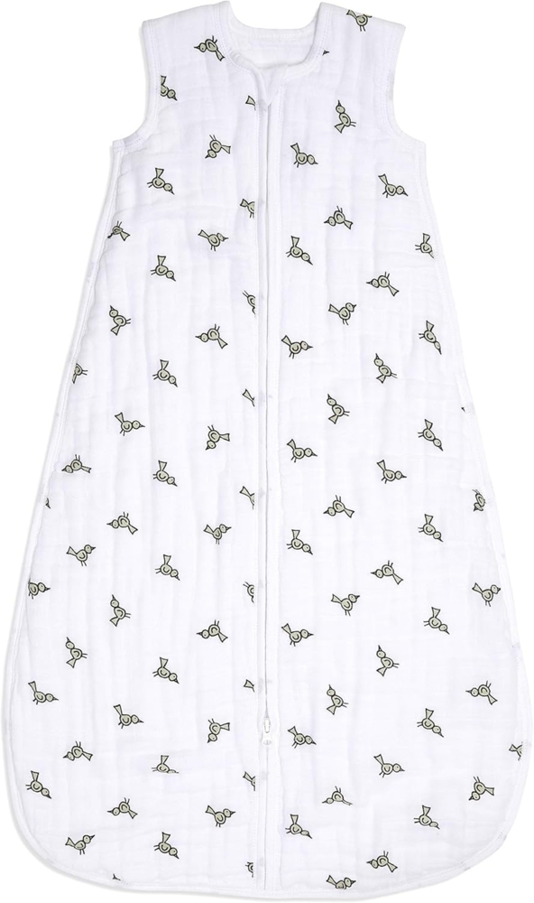 aden + anais™ Schlafsack für die Übergangszeit, 4 Lagen aus 100% Baumwoll-Musselin, tragbare Decke für Mädchen & Jungen, atmungsaktiver Schlafsack für Babys, 1,5 TOG, 0-6 Monate, Jungle Jam Bild 1
