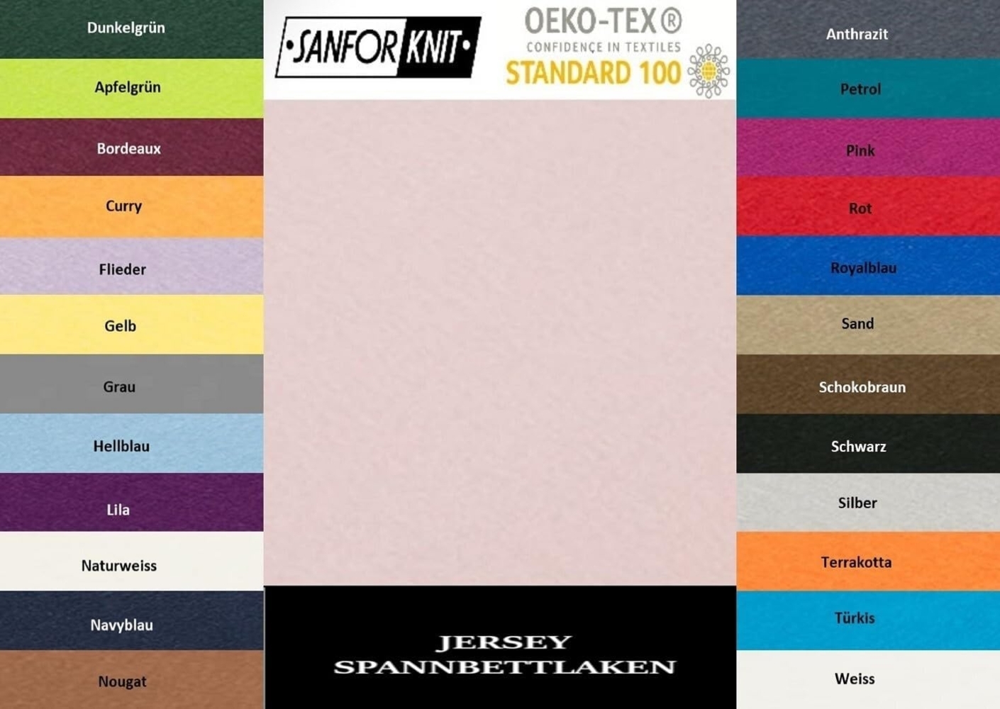 Jersey Spannbettlaken 120 x 200 cm Rosa Bild 1