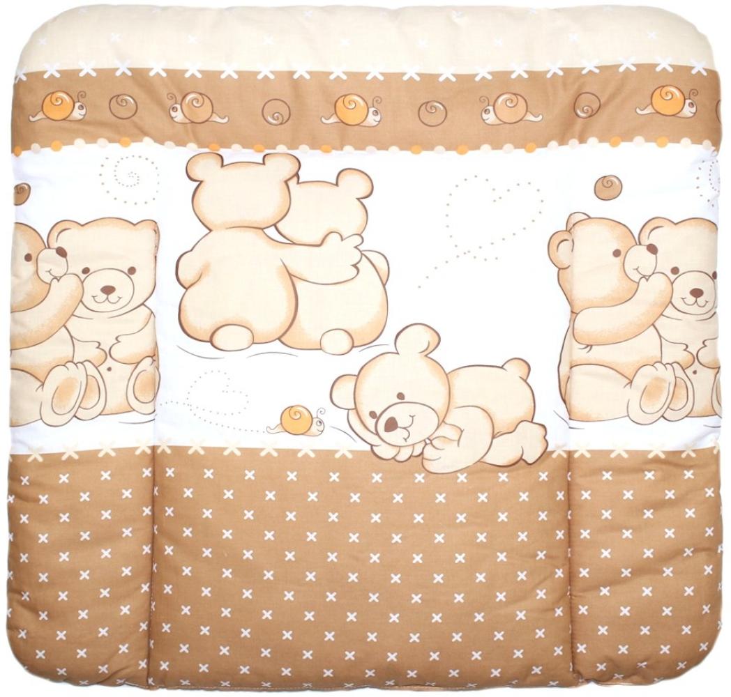 Baby Auflage Wickelauflage - Bärchen Braun - 70x50 cm 70x70 cm 70x85 cm Wickeltischauflage (70x70 cm) Bild 1