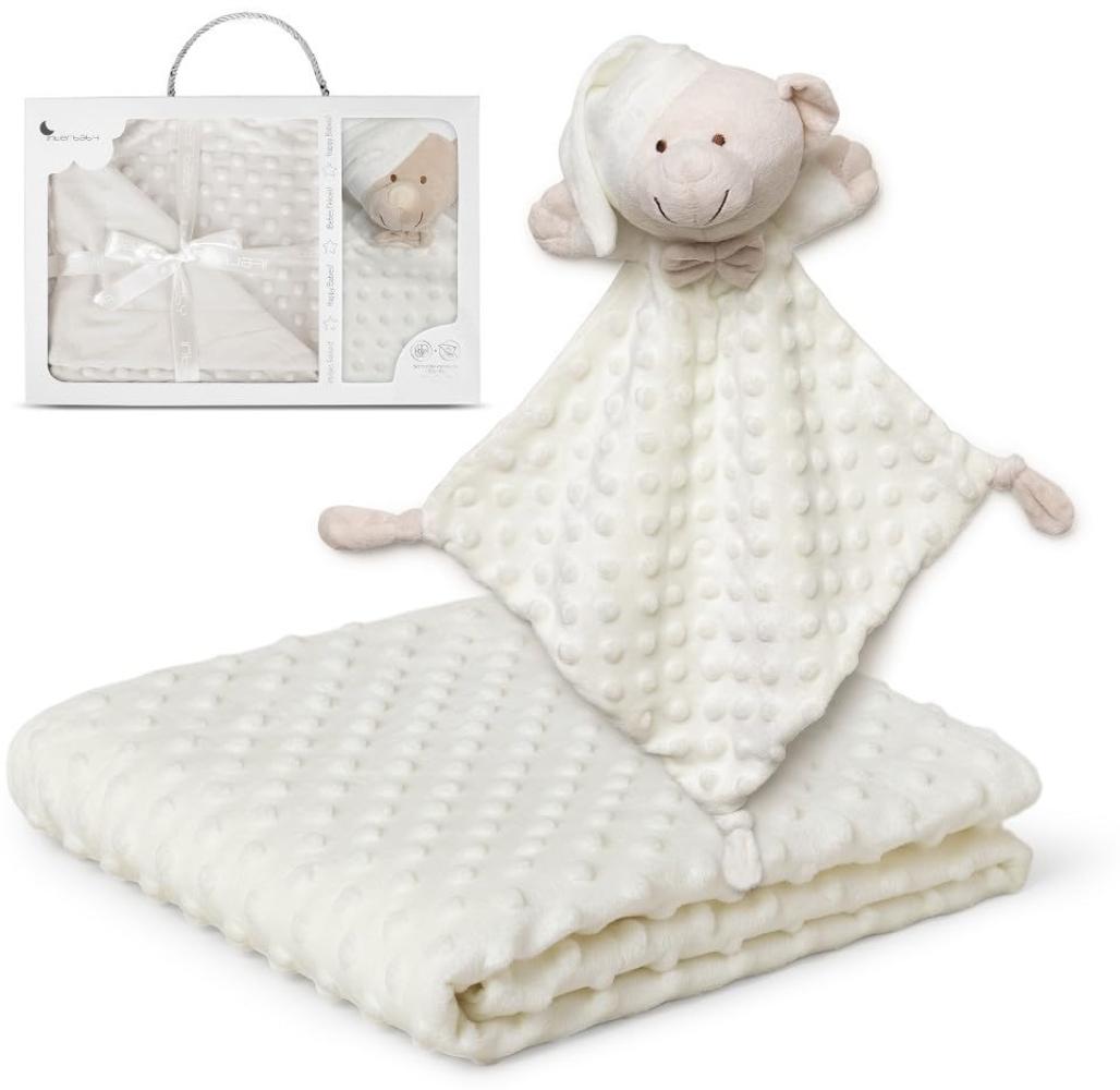 Interbaby PD001-05 Babydecke mit beigem doudou Bear, beige, 0. 72 kg Bild 1