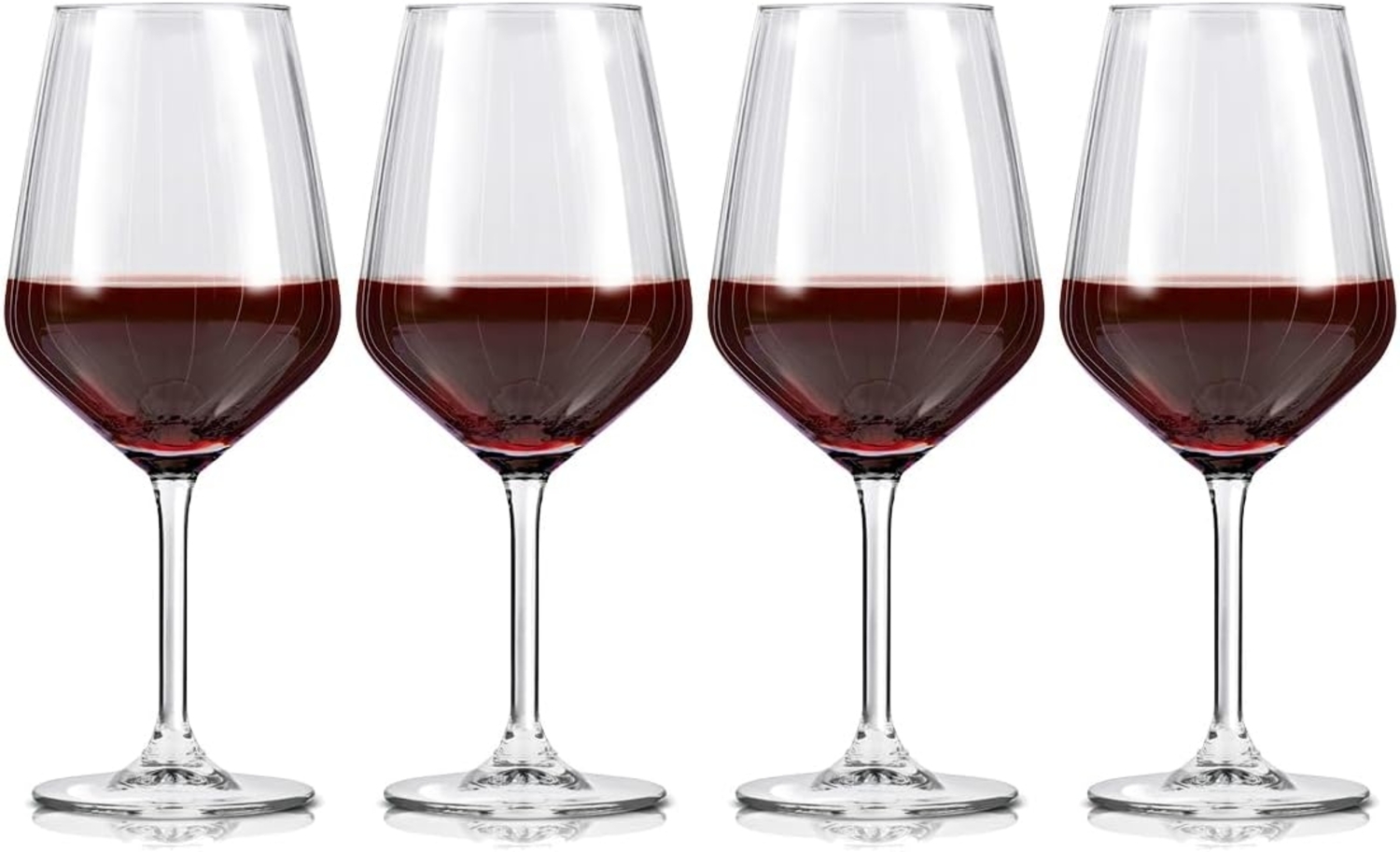 alpina Weingläser Rotwein - Weingläser Set 4 Teilig - Weinglas 50cl - Spülmaschinenfeste Rotweingläser - Wein Geschenk für Rotwein - Glas Bild 1