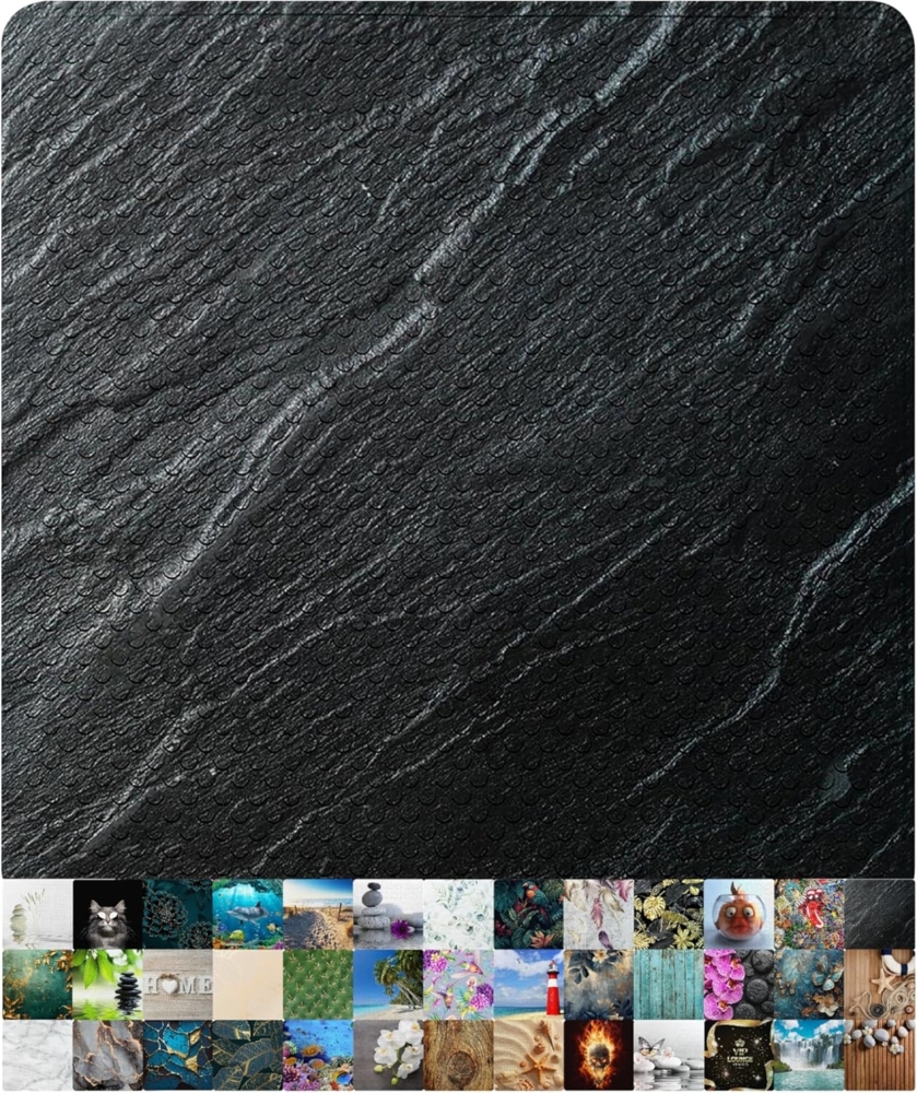 Sanilo Duschmatte Granit, rutschfeste & sichere Badematte, hochwertig, mit Motiv, Kunststoff PVC, quadratisch, 230 extra starke Saugnäpfe, 53 x 53 cm, waschbar Bild 1
