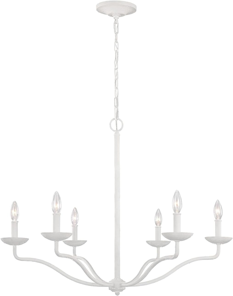 Feiss FE-ANNIE6-PSW Kronleuchter Annie E14 40W Stahl; Gips weiß B:82. 9cm Ø82. 9cm dimmbar höhenverstellbar Bild 1