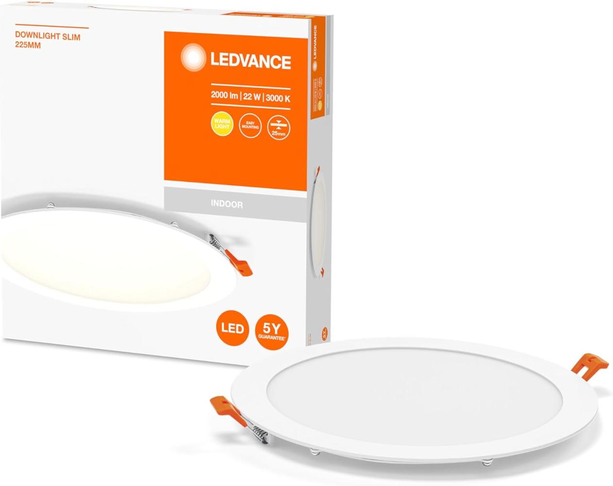 LEDVANCE RECESS SLIM DOWNLIGHT 225mm 22W 3000K Bild 1