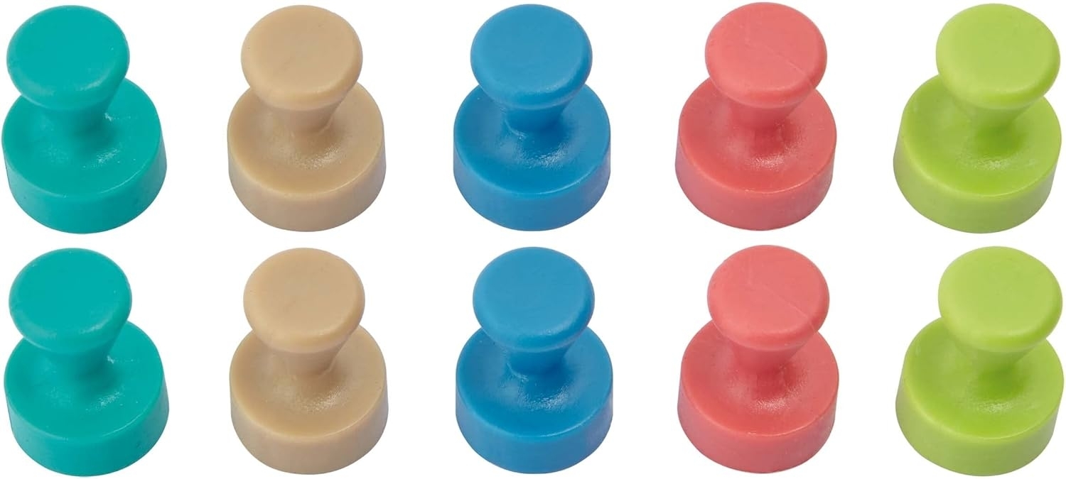 MAUL Kegelmagnete farbsortiert, Metall Ø 1,2x1,6 cm, 10 St. Bild 1