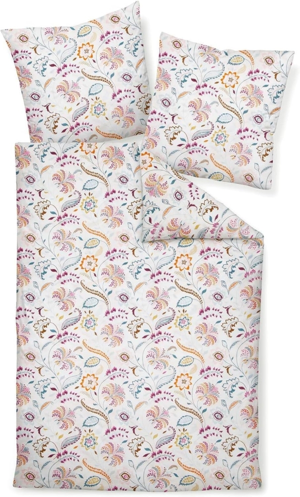 Janine Bettwäsche TANGO Seersucker BL 155x200 cm bunt Bettbezug Bettzeug Bild 1