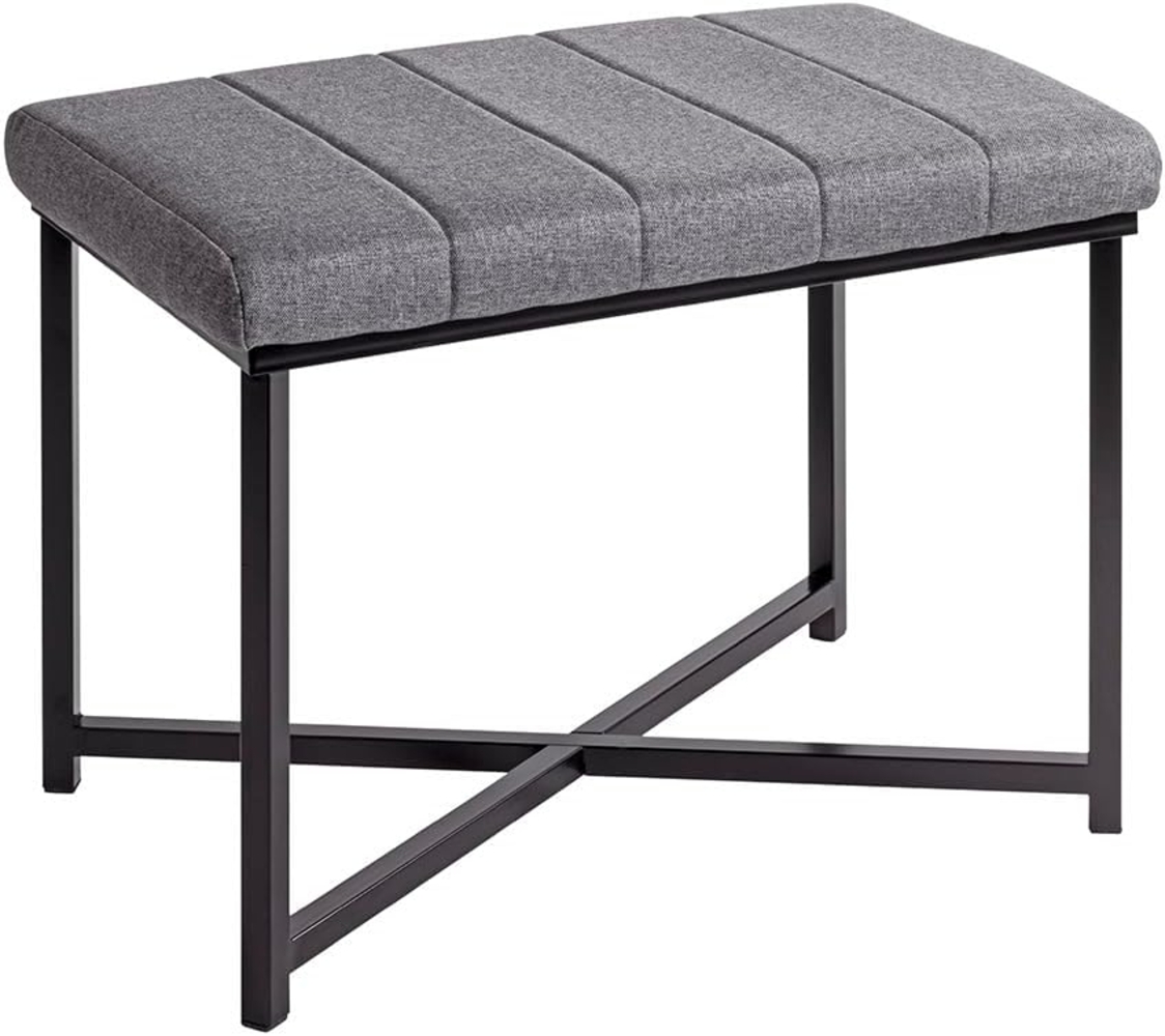 HAKU Möbel Bank, grau, schwarz, Metall, Textilgewebe - Maße: B 59 x H 46 x T 39 cm, Style: Modern Bild 1