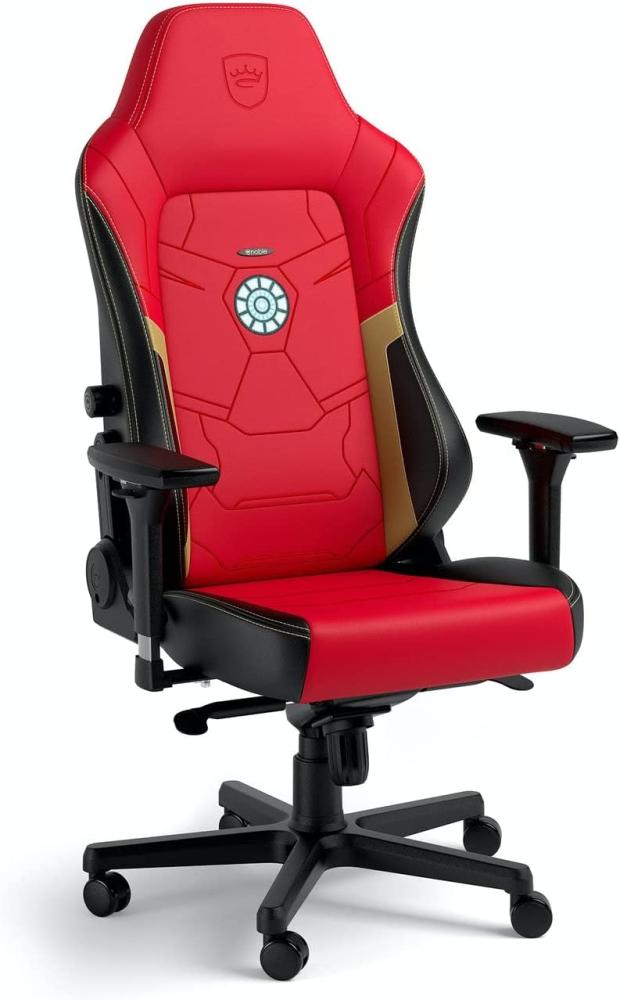 noblechairs Hero Komfortable und Langlebige Gaming Stuhl, Perfekt Optimierte Ergonomie des Stuhls Sorgt für Hohen Sitzkomfort, Belastbarkeit 150 kg, Hero Iron Man Edition Bild 1