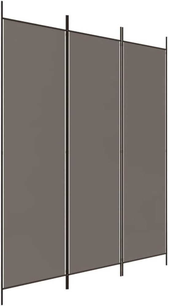 vidaXL 3-tlg. Paravent Anthrazit 150x200 cm Stoff 350180 Bild 1