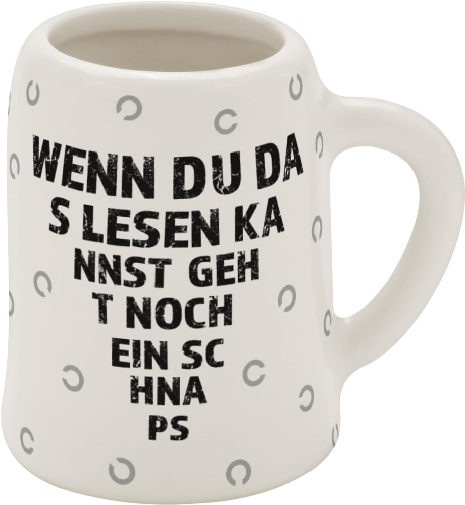 Schnapskrug Schnapsglas Stamper Keramik Sheepworld LESEN 73847 Bild 1