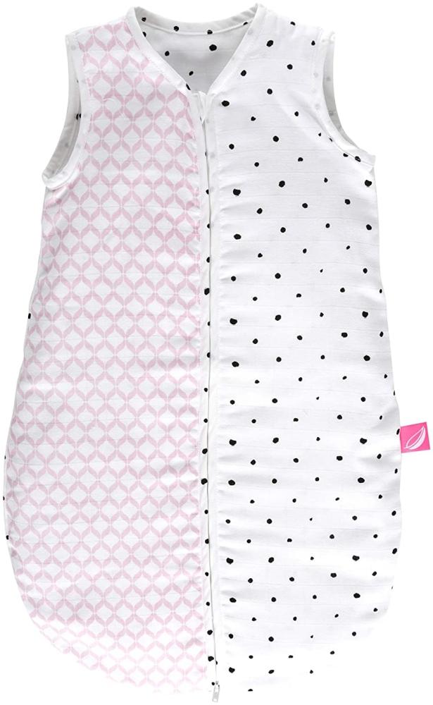 Babyschlafsack Sommer aus Baumwollmusselin von Motherhood - kuscheliger Babyschlafsack Öko Tex Standard, Klasse 1, Größe: 0-6 Monate, rosa classics Bild 1