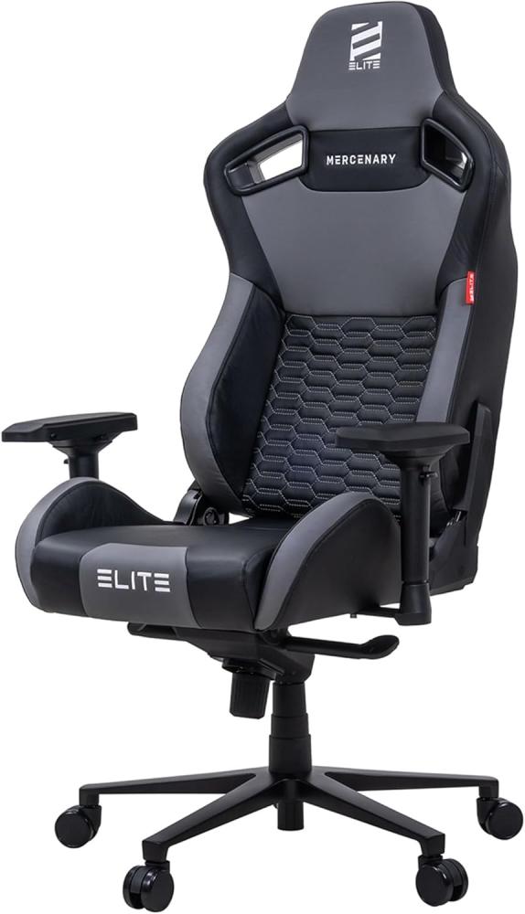 Elite Gaming-Stuhl Mercenary Bürostuhl Gaming-Chair Schreibtischstuhl Gaming (Schwarz/Grau) Bild 1