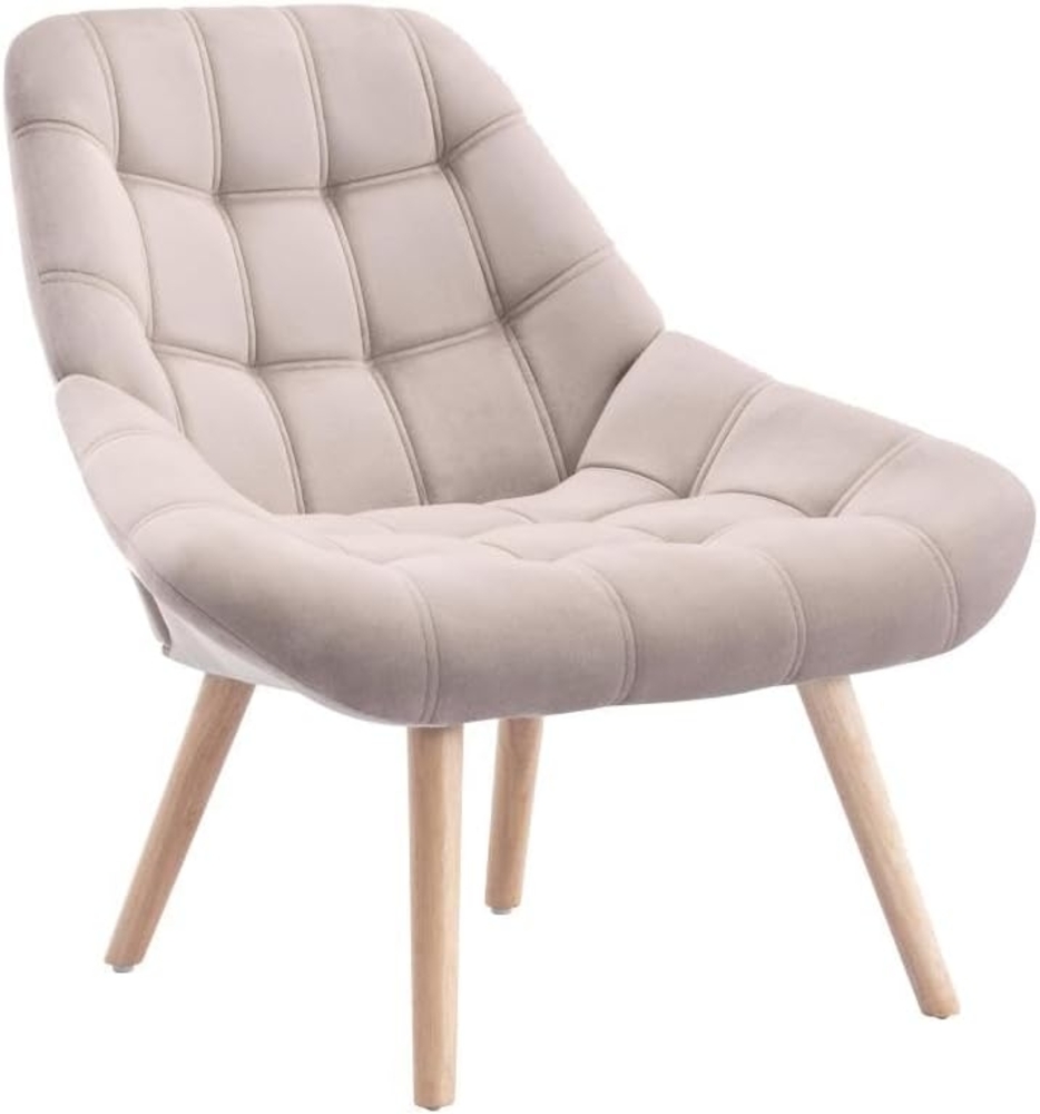 Vente-unique - Sessel - Samt - Beige - LUOSTO Bild 1