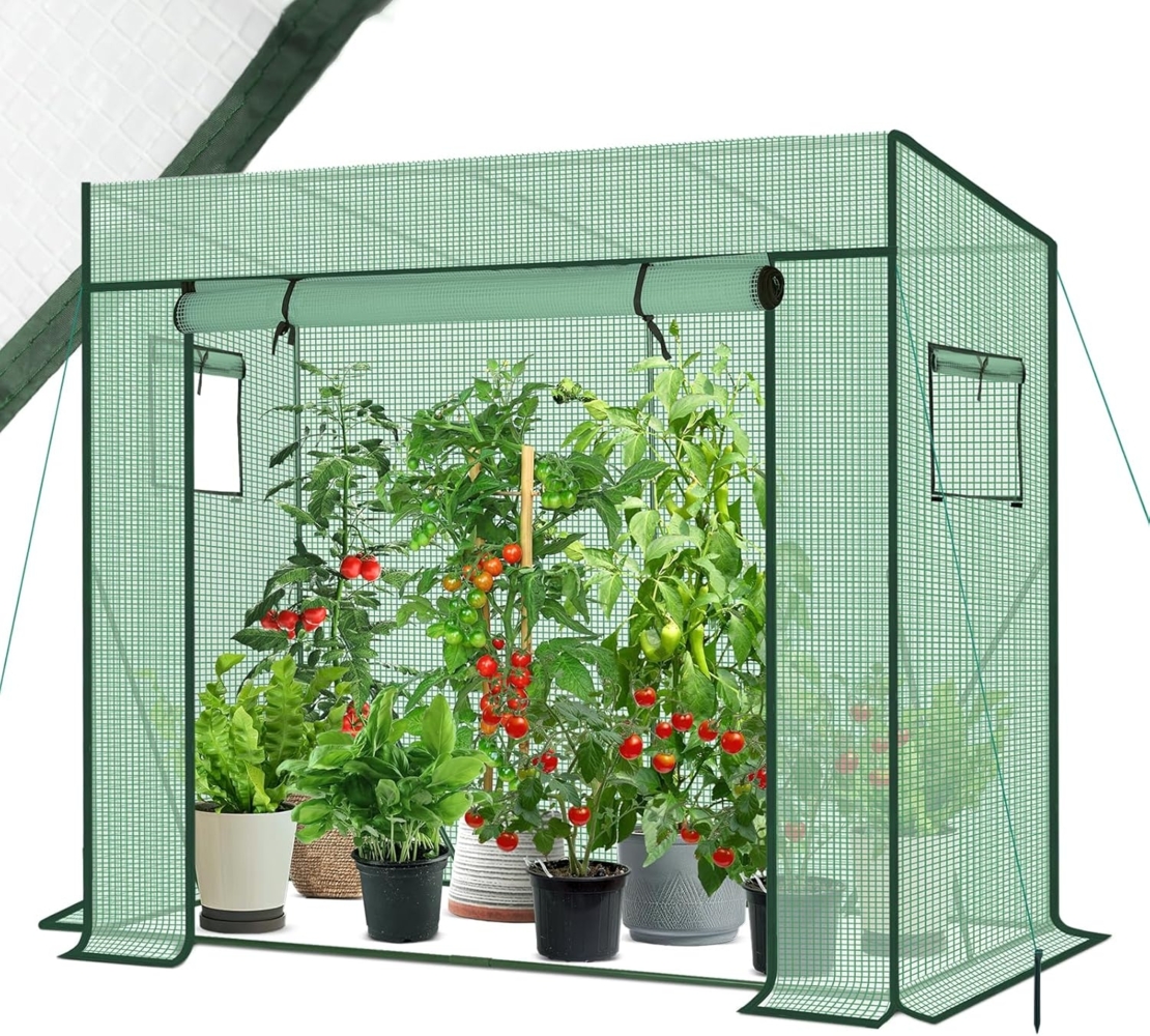 Sekey Gewächshaus Tomatengewächshaus 200x170x77 cm,Grün Bild 1