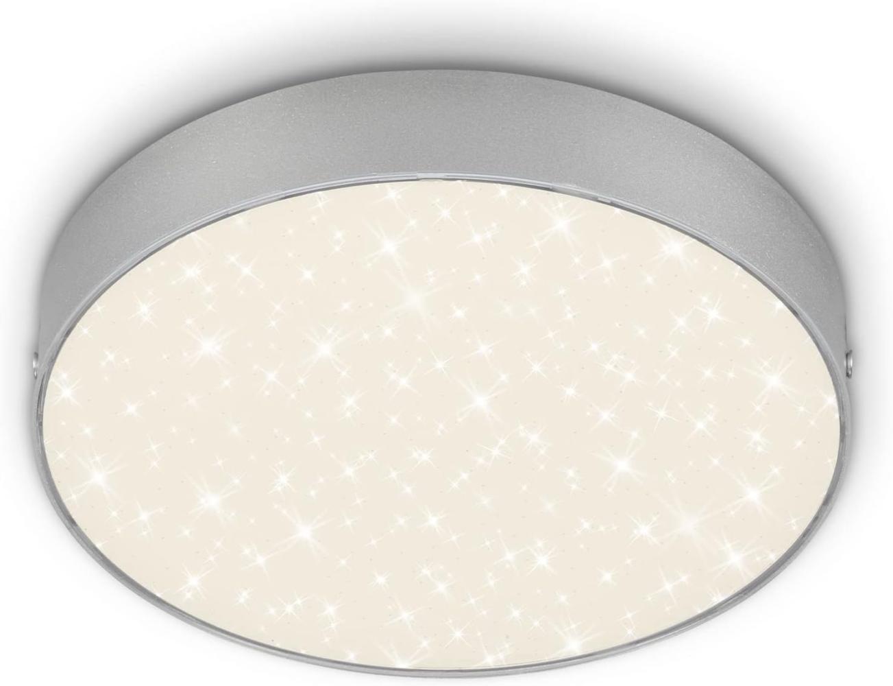 Briloner LED Deckenleuchte Flame Star silber Ø 21,2 cm mit Sternenhimmel Bild 1