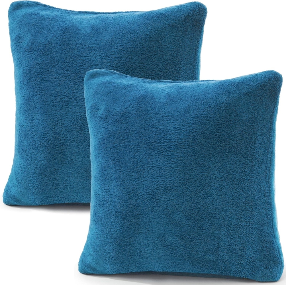 CelinaTex Kissenbezüge Comfortable Kissenbezüge Kissenhüllen 2er Set 40x40cm blau Bild 1