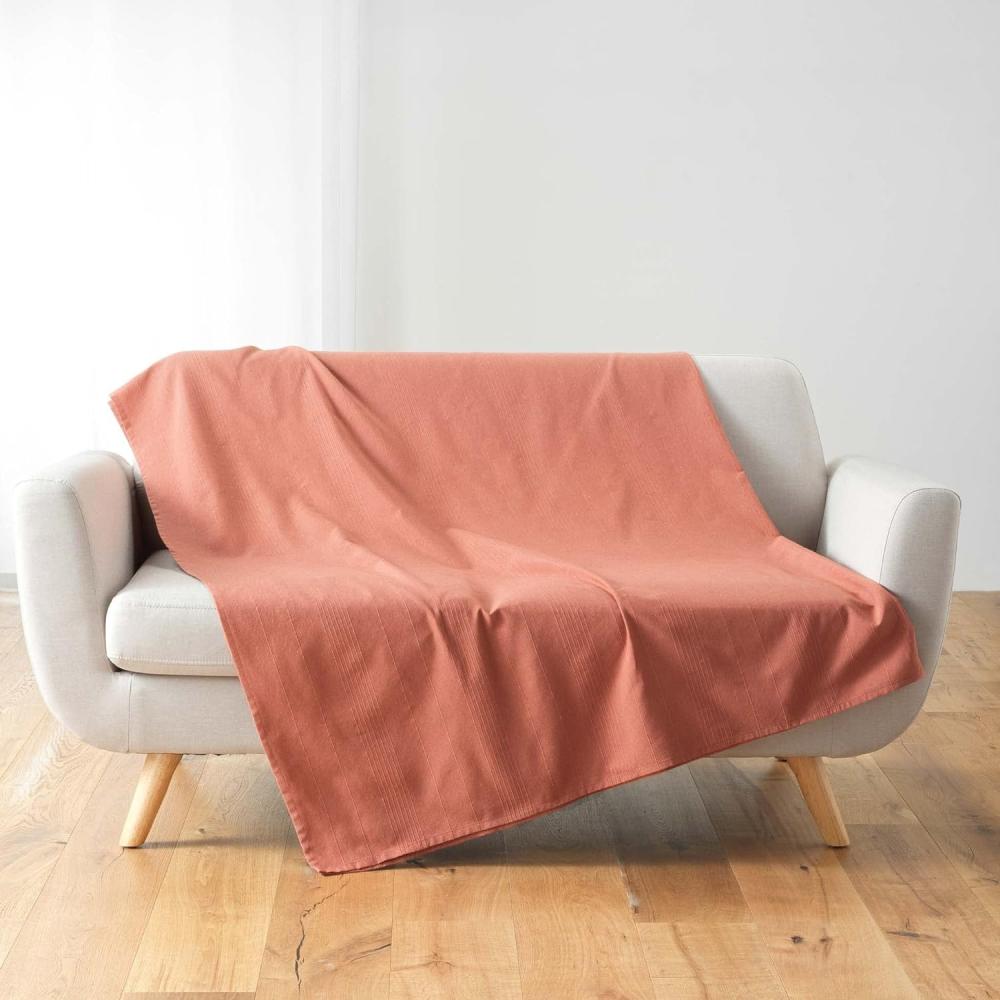 Douceur d'Intérieur, Kuscheldecke (220 x 240 cm) Lucile Marsala, Polycotton, Uni Bild 1