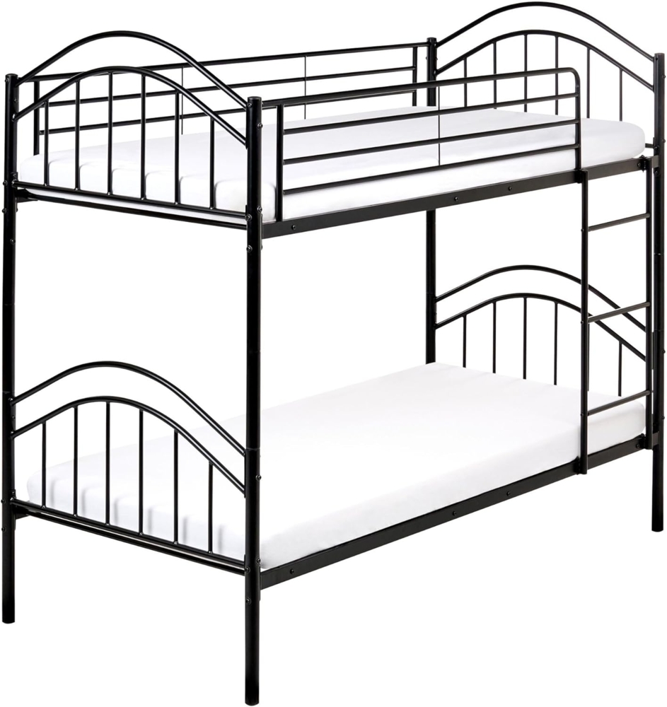 Hochbett Metall CHARTRES 90 x 200 cm Schwarz Bild 1