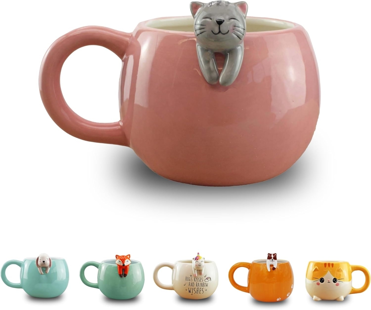 Winkee Becher Pet Friends Kaffeebecher Katze, Keramik Bild 1