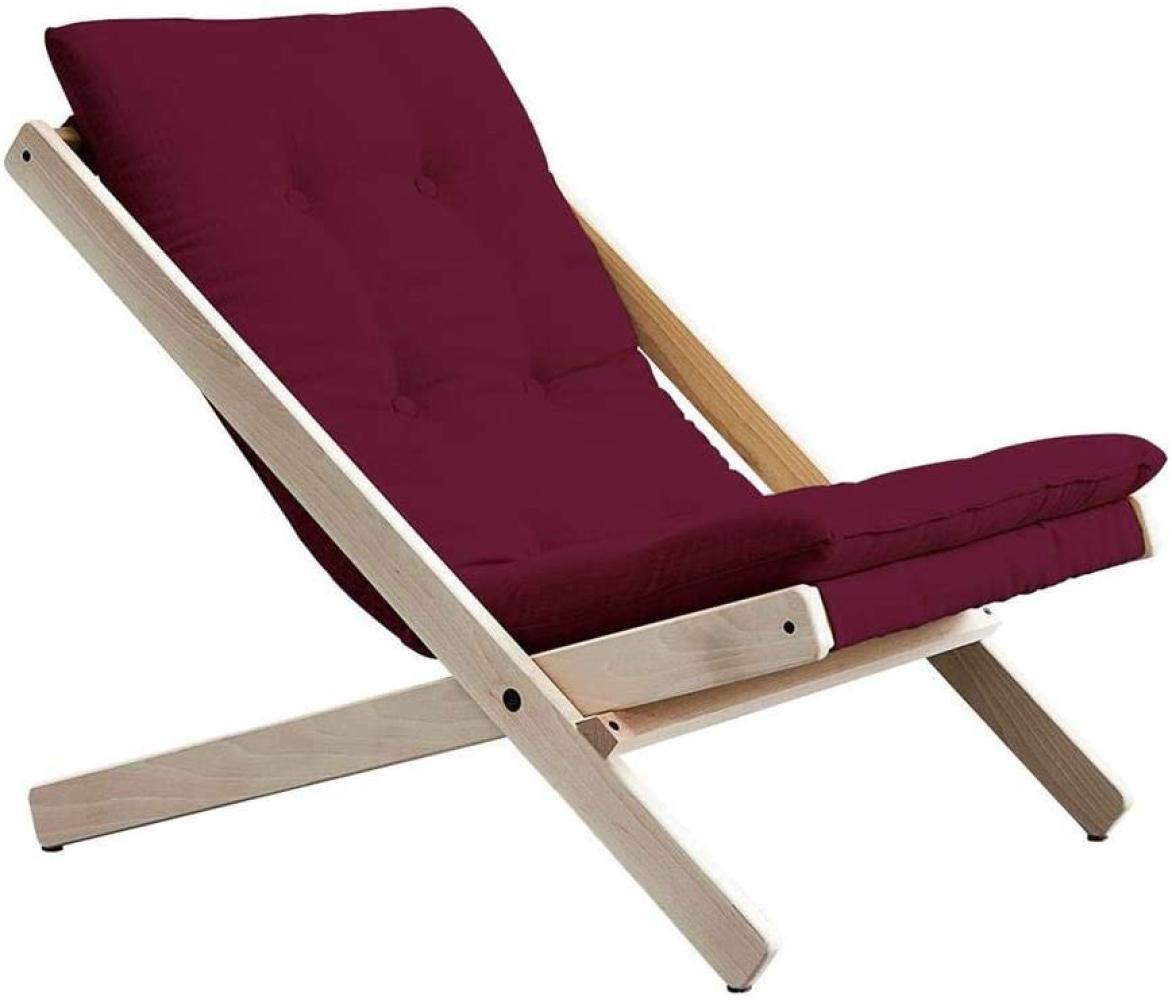 KARUP DESIGN BOOGIE Futon Liegestuhl Gestell Natur / Bordeaux Bild 1