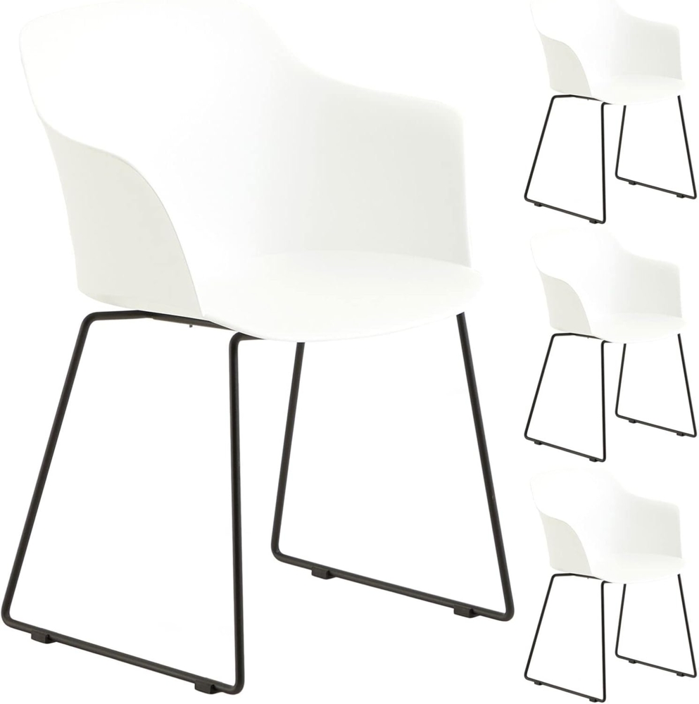 IDIMEX Gartenstuhl FORO (4 St), 4er Set Gartenstuhl aus Kunststoff und Alu schlanker Stuhl aus Polypro Bild 1