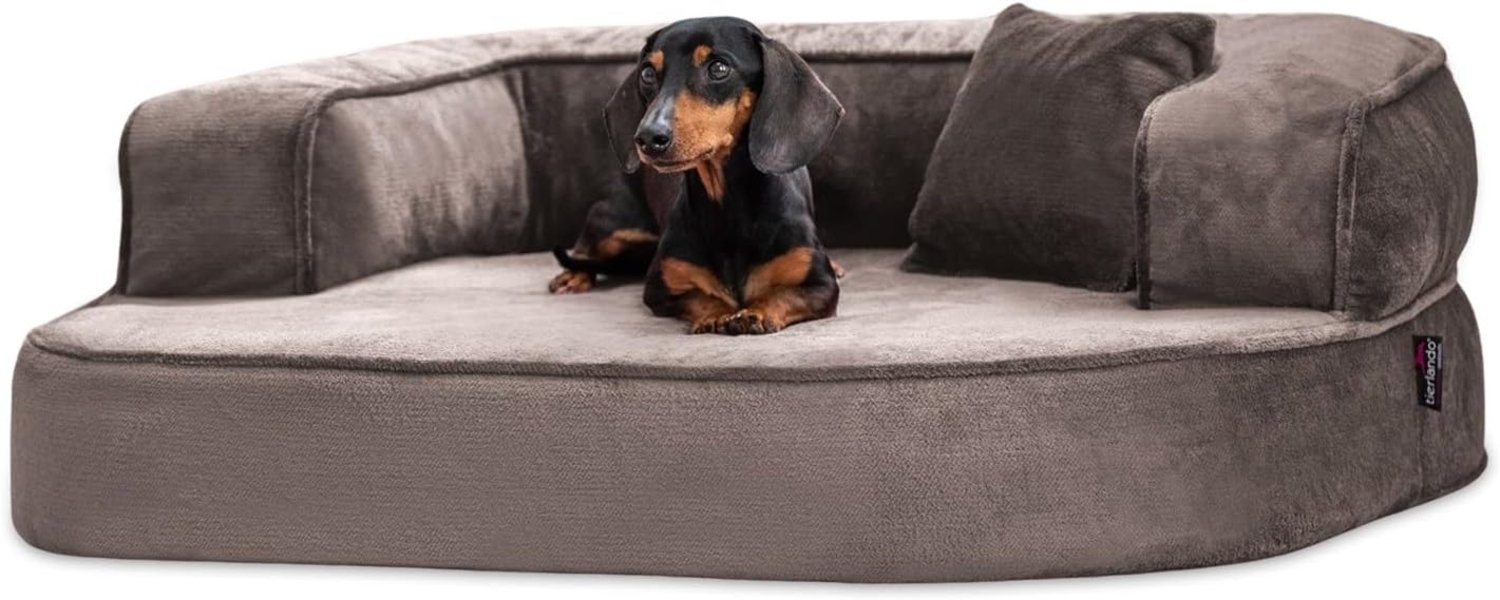 tierlando® Tierbett tierlando® Orthopädisches Hundesofa SHARLEEN VISCO PLUS kuscheliger Te Bild 1