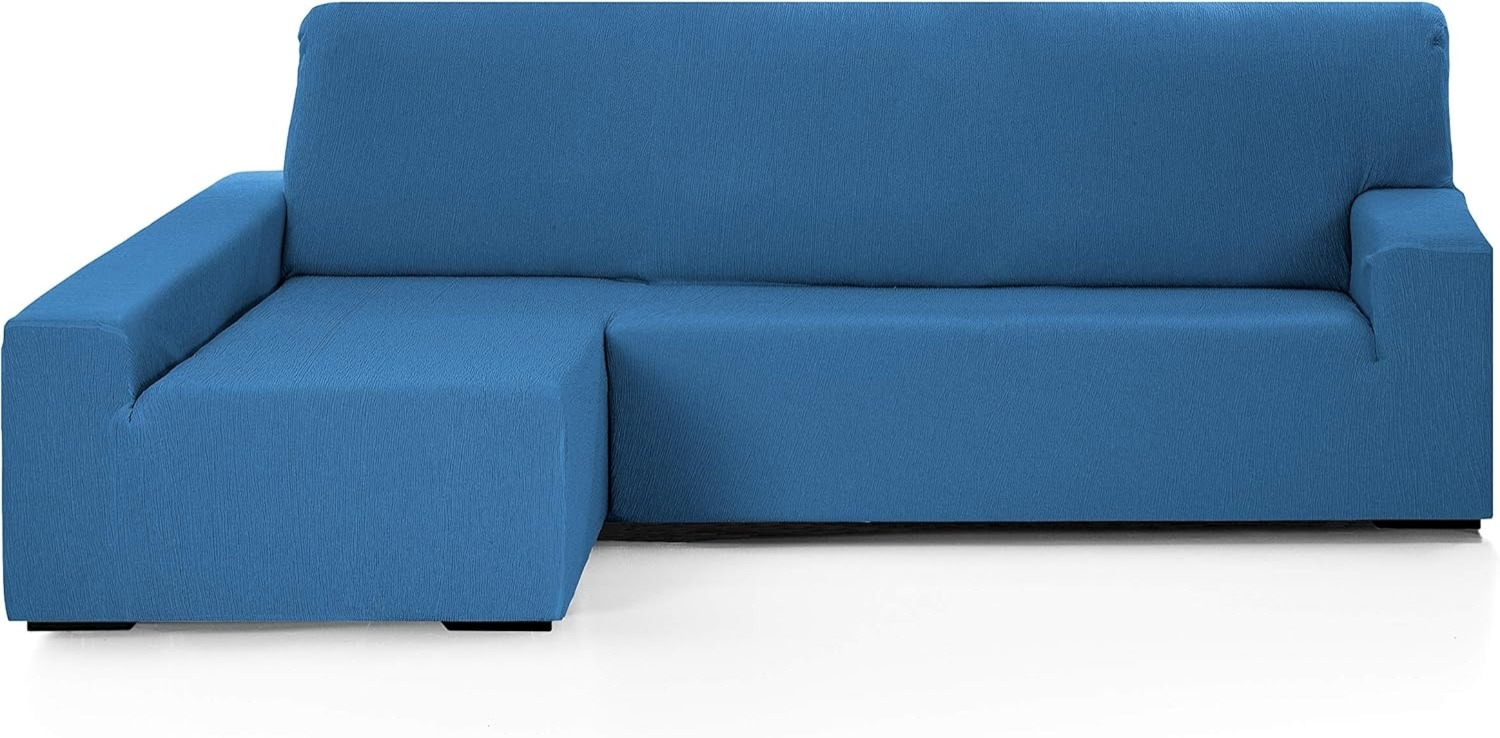 Martina Home - EMILIA - Elastischer Chaiselongue-Bezug - Langer linker Arm (Vorderansicht) - Hostess Blue Bild 1