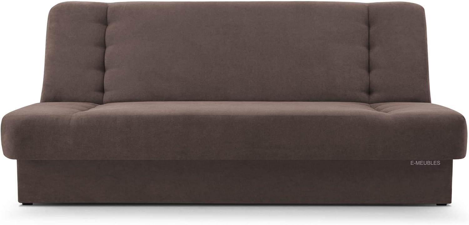 MOEBLO Schlafsofa Cyprus, Sofa Kippsofa Klappsofa Clic-Clack Couch für Wohnzimmer Federkern Sofagarnitur Polstersofa - 192x85x92 cm -, mit Bettkasten und Schlaffunktion Bild 1