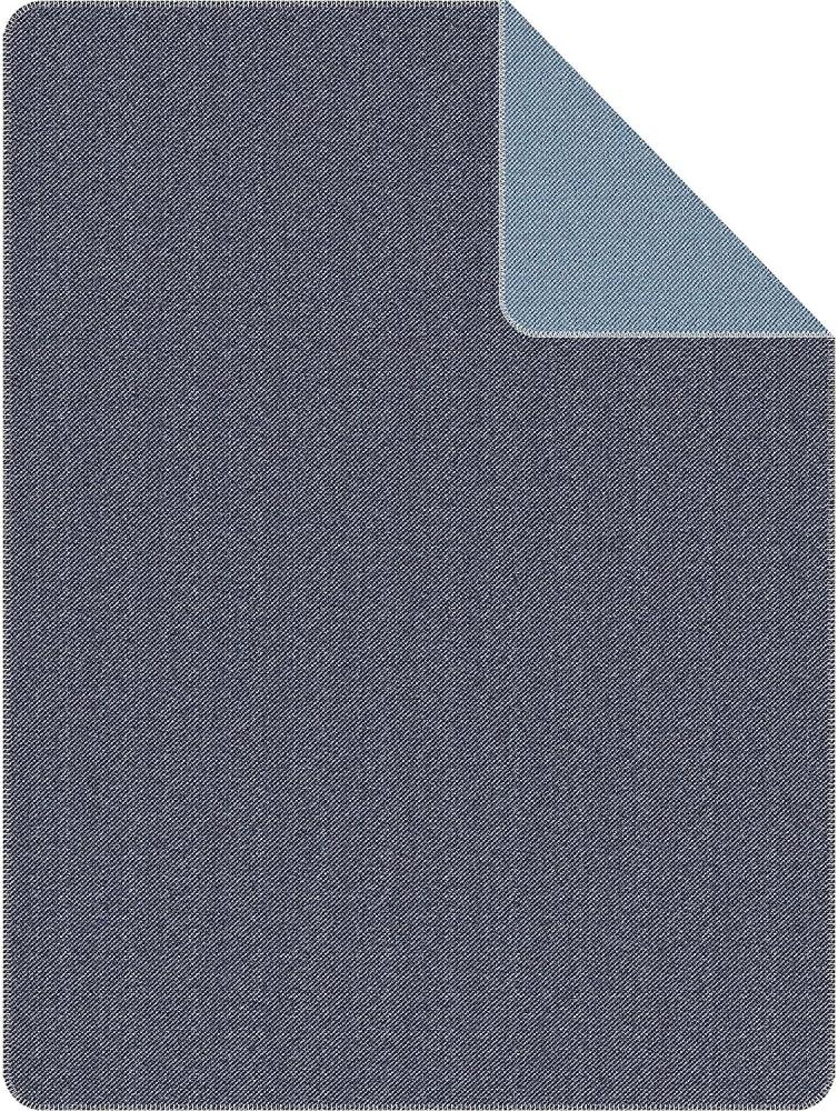 s Oliver Jacquard Decke 1590|150x200 cm| dunkelblau-blau Bild 1