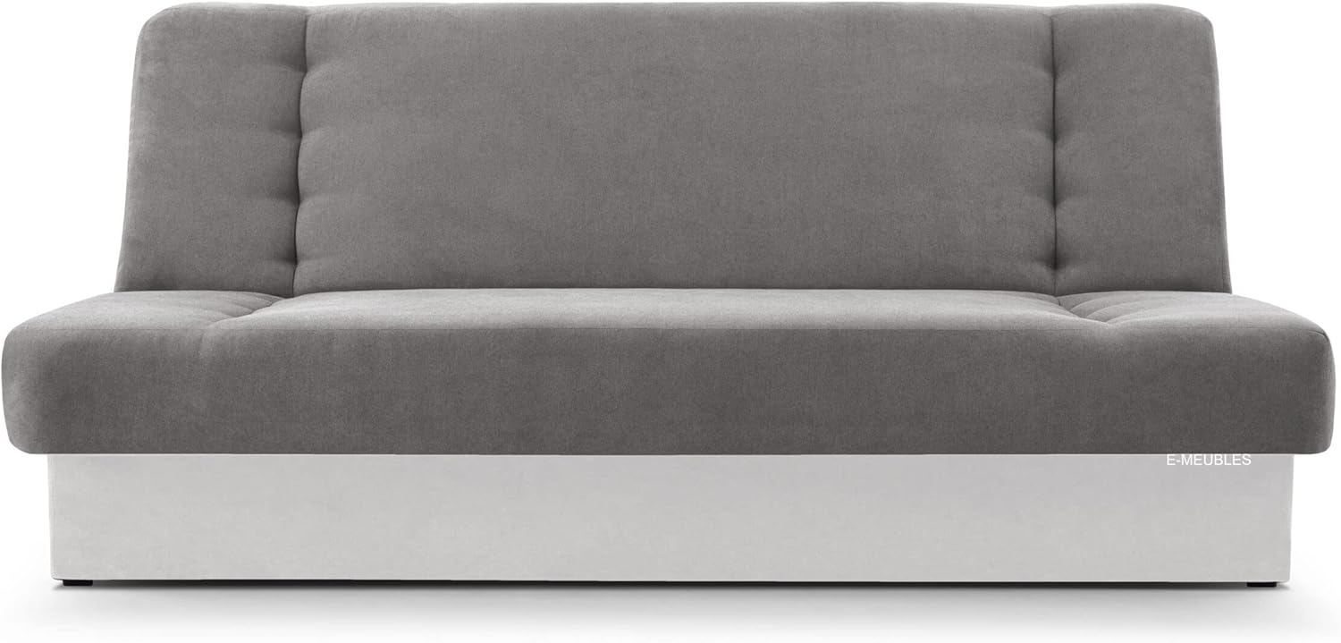 MOEBLO Schlafsofa Cyprus, Sofa Kippsofa Klappsofa Clic-Clack Couch für Wohnzimmer Federkern Sofagarnitur Polstersofa - 192x85x92 cm -, mit Bettkasten und Schlaffunktion Bild 1