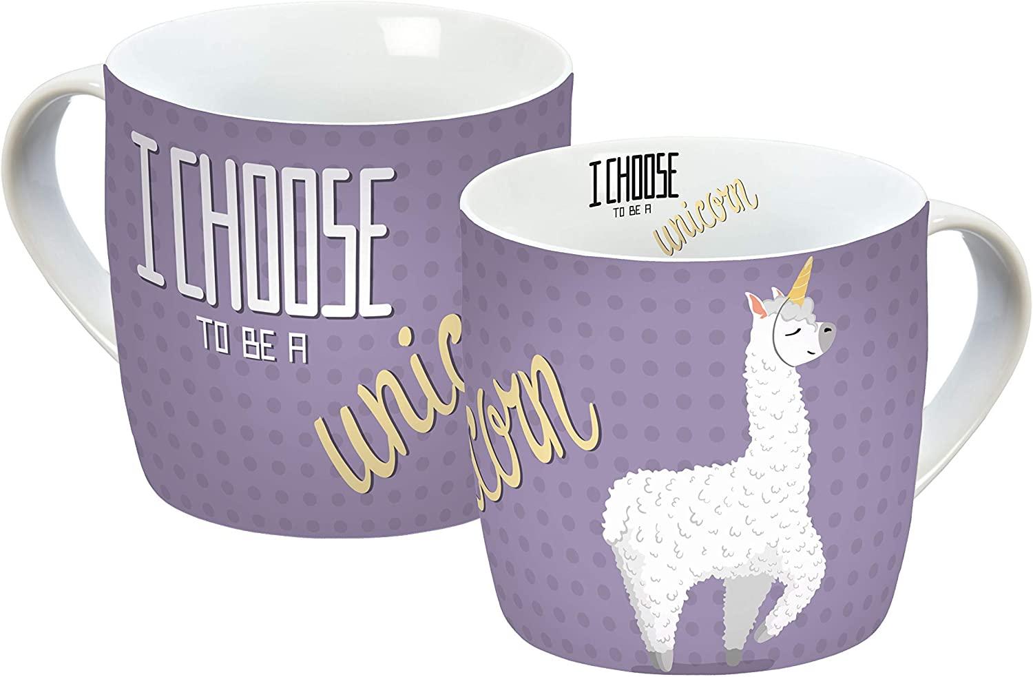 Geda Labels Porzellan Tasse Lama I Choose lila 300 ml Bild 1