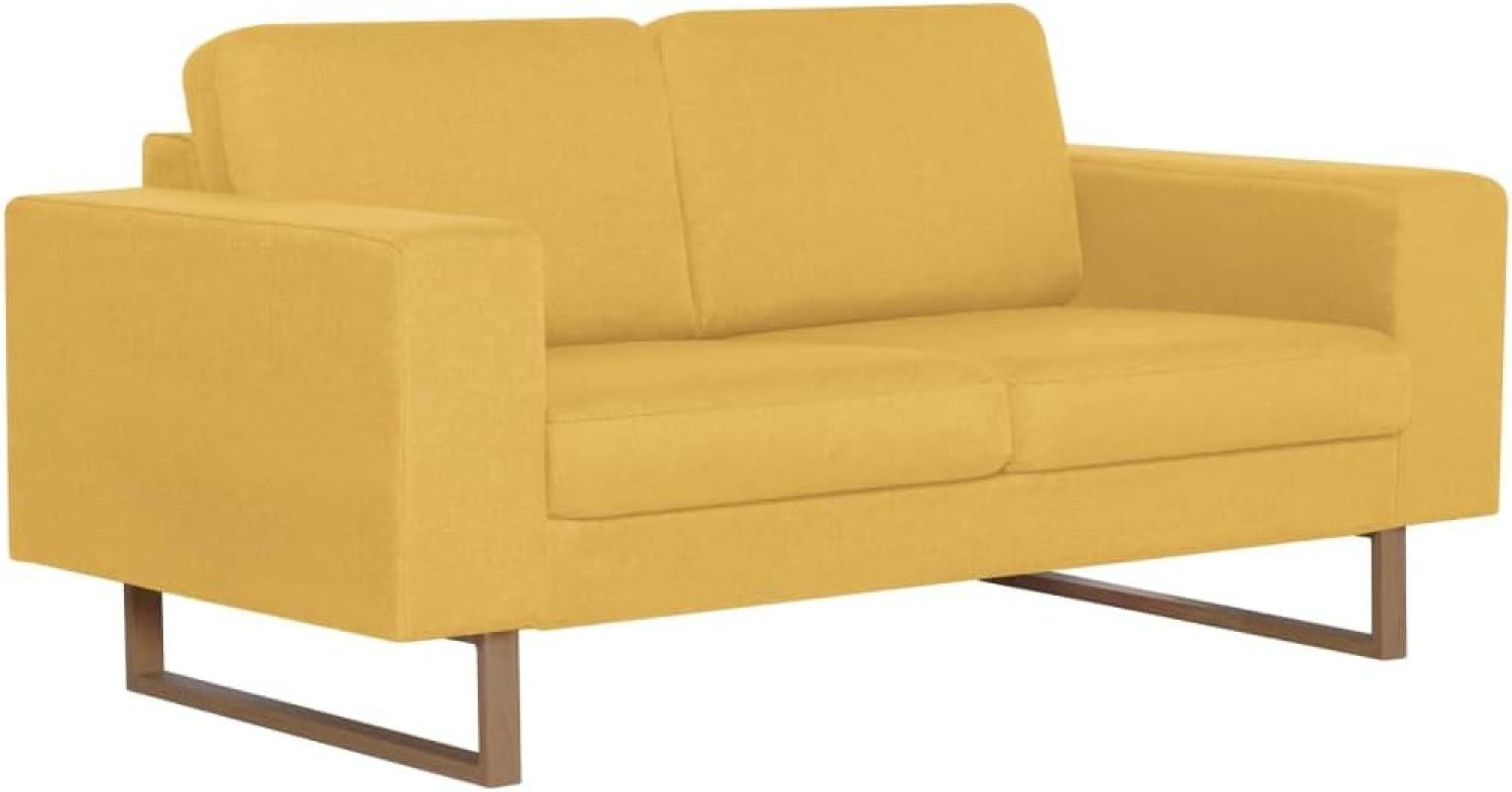 vidaXL 2-Sitzer-Sofa Stoff Gelb [281391] Bild 1