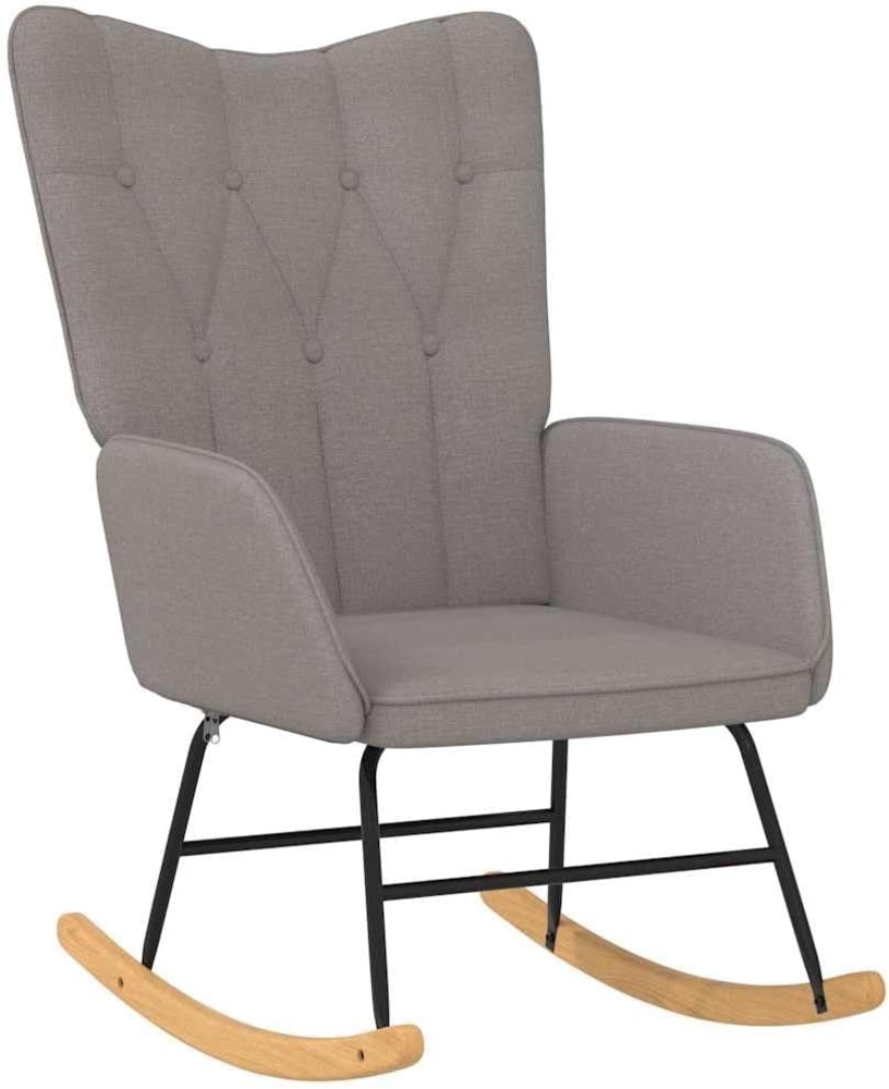 vidaXL Schaukelstuhl Taupe Stoff 327620 Bild 1