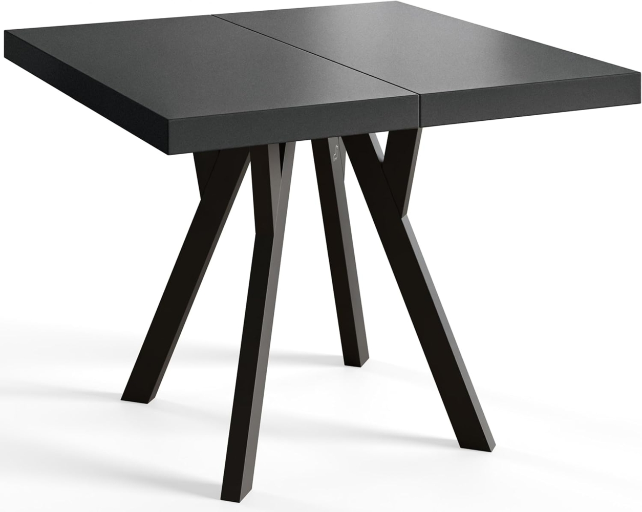 Alpi-Möbel Esstisch Wohnzimmertisch - Ausziehbarer rechteckiger Tisch - Schwarz, Ausziehbar, 2 x Einsatz 50 cm Bild 1