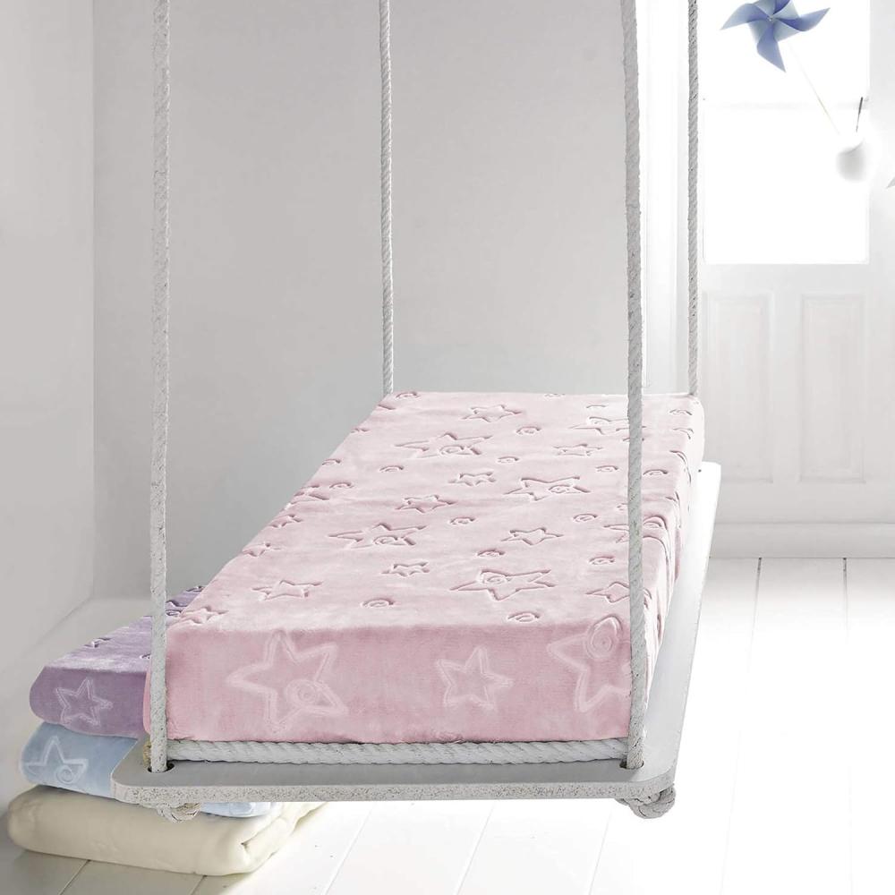 PIELSA Baby - 6627-63 | Babydecke | Neugeborenes Baby Decke | Babydecke Winter | Babydecke Monate | geprägte Babydecke | Babydecke | Babydecke | Babydecke | Rosa | Größe 110x140 cm Bild 1