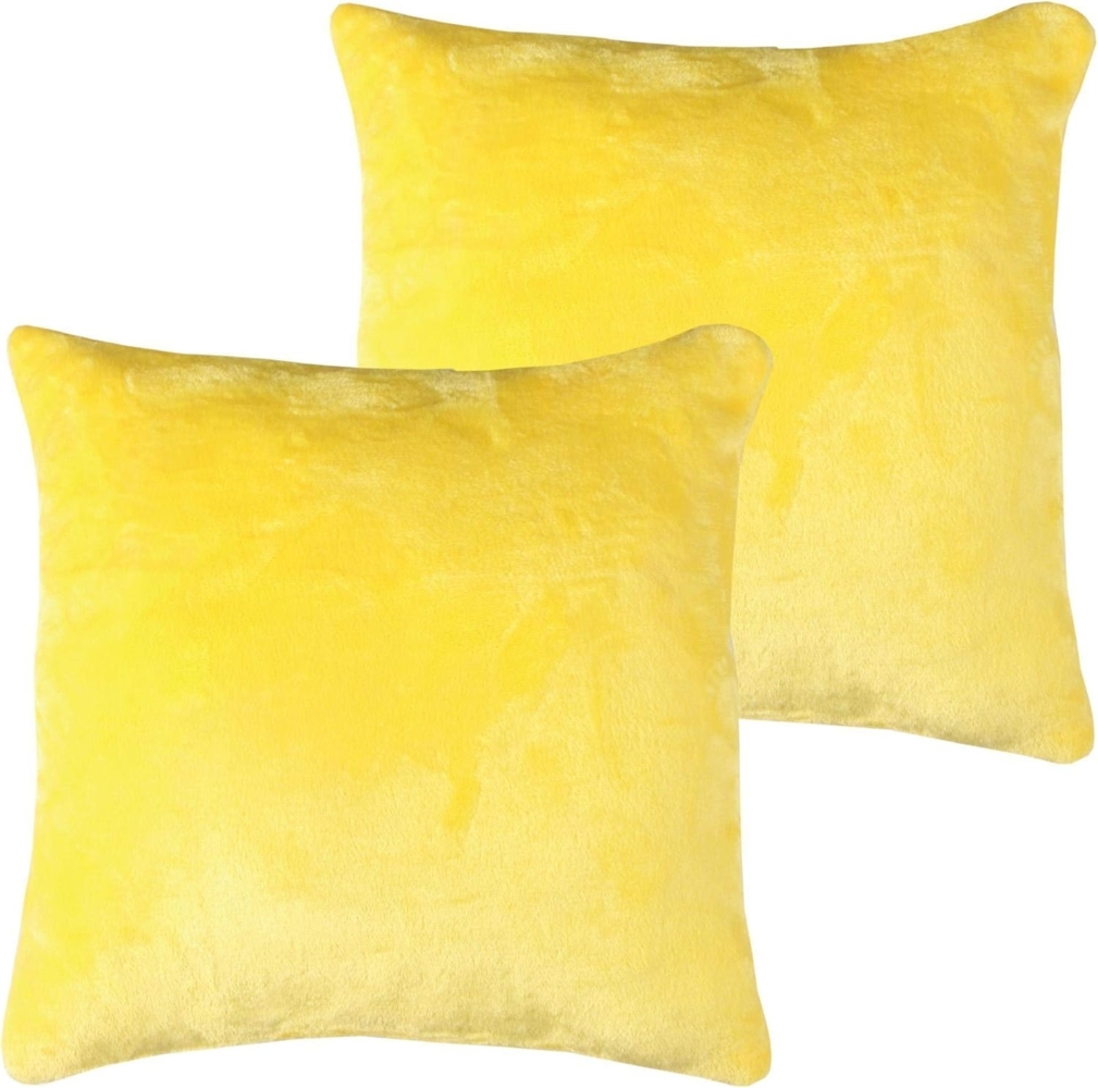 Bestlivings Kissenbezüge Celina, (2 Stück), Flauschbezug / Kissenbezug (40x40 cm) mit Reißverschluss Bild 1