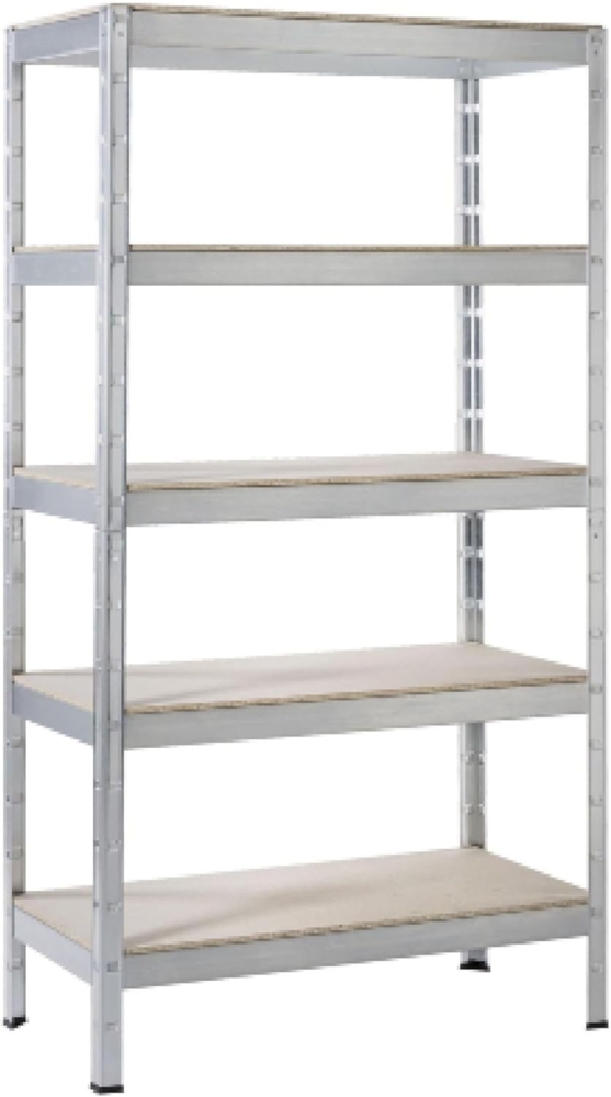 SCHULTE Regalwelt Schwerlastregal Steck-Schwerlastregal, Metall verzinkt, 1800x900x400 mm, 5 Holzböden Bild 1