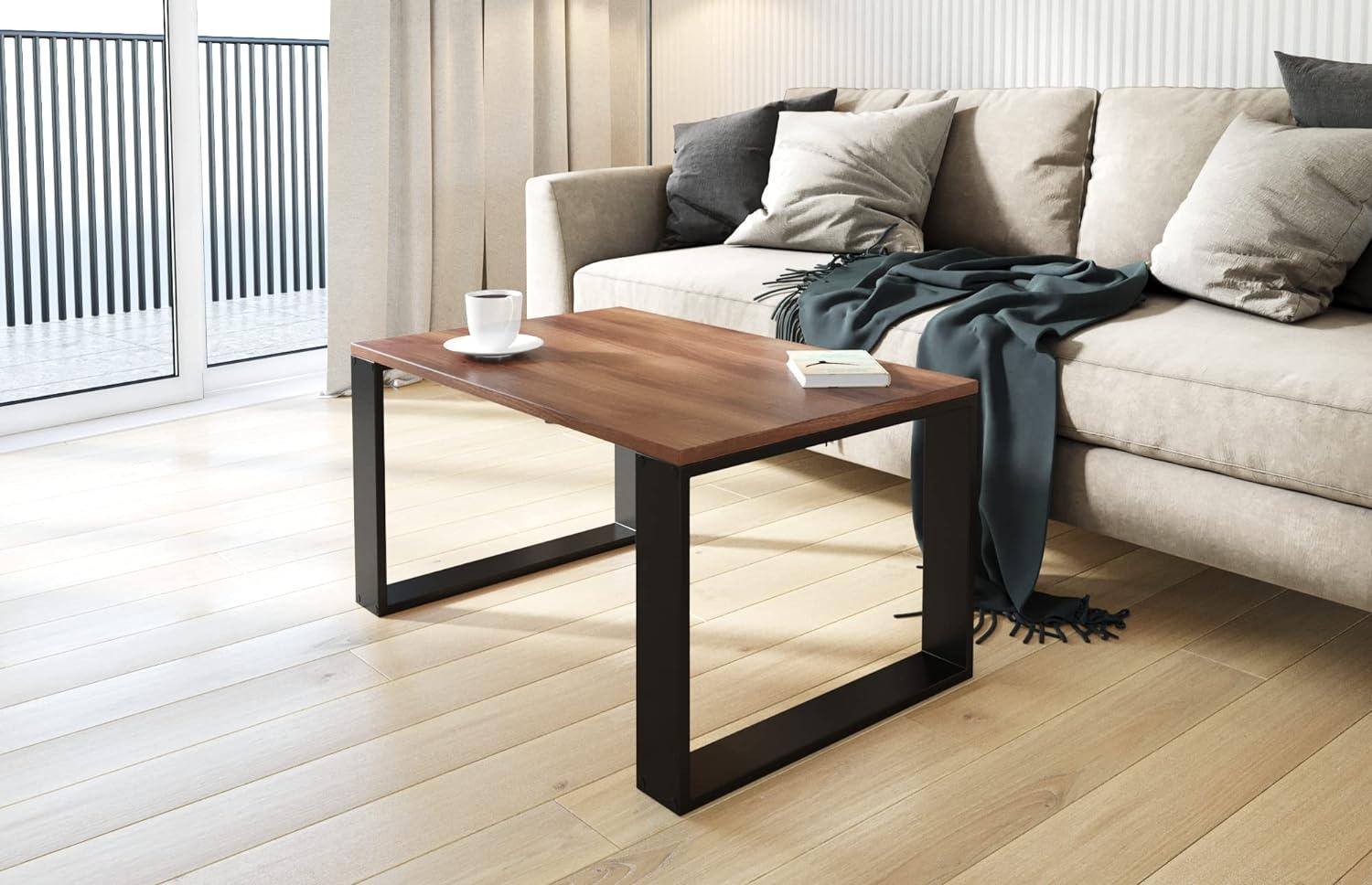 AKKE Außergewöhnlicher Couchtisch Beistelltisch für Wohnzimmer | Kaffee Tee Wohnzimmertisch Tisch | Coffee Table | Zimmer Schlafzimmer Möbel | Deko Modern Burgund 50 x 50 x 55 Bild 1