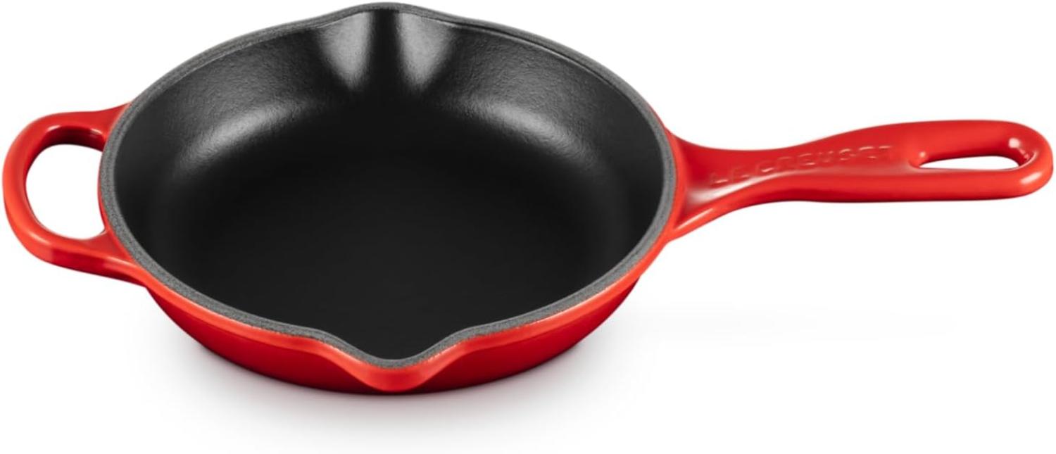 Brat- u. Servierpfanne 16 cm Kirschrot Gusseisen Signature Le Creuset Pfanne - GasBackofen geeignet, Spülmaschinengeeignet Bild 1