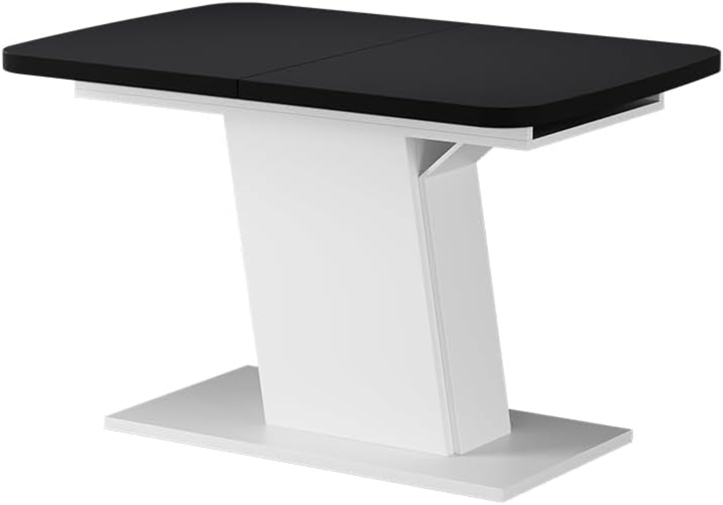 Esstisch Fenaro Schwarz/Weiß 120 x 80 cm ausziehbar Vicco Bild 1