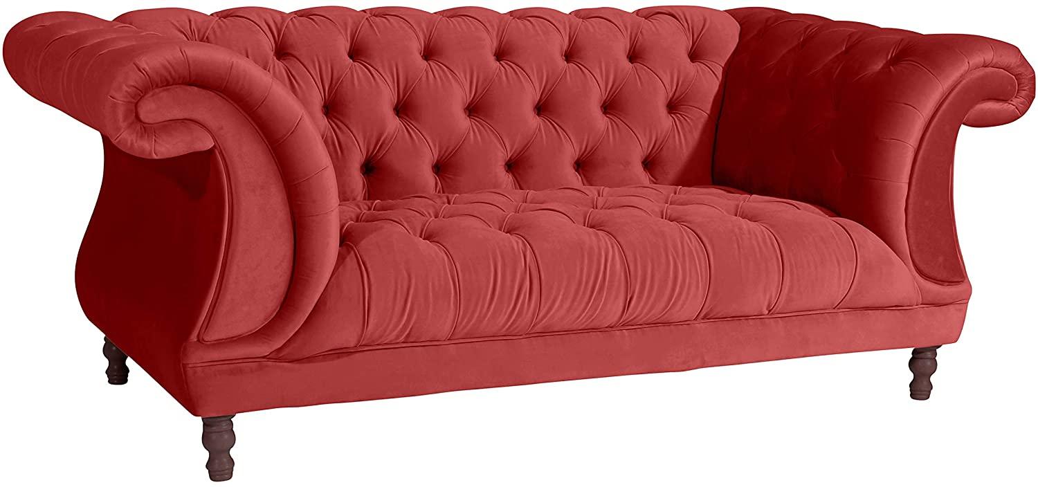 Ivette Sofa 2-Sitzer Samtvelours Ziegel Buche Nussbaumfarben Bild 1