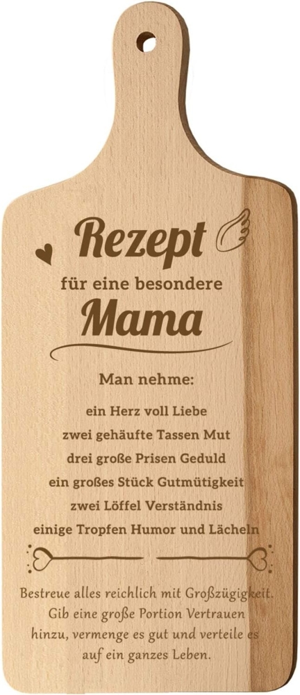 Spruchreif® Schneidebrett XL Schneidebrett mit Griff und Öse ·Rezept Oma/Mama · Geburtstag, (1-St) Bild 1