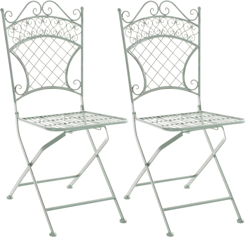 CLP 2er Set Gartenstuhl Adelar klappbar,antik-grün Bild 1