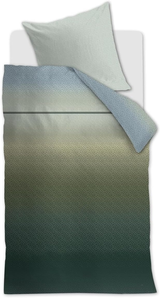 Beddinhouse 70% Cotton, 30% Lyocell, 40x40/127x77 TC210 Bettwäsche Ingmar Green 155X220 155x220 cm + 1 x 80 x 80 cm 1 Bettbezug, 1 Kissenbezug Grün Bild 1